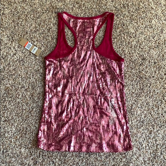 NWT DKNY Pink Sequin Tank Top, XS - Picture 4 of 4